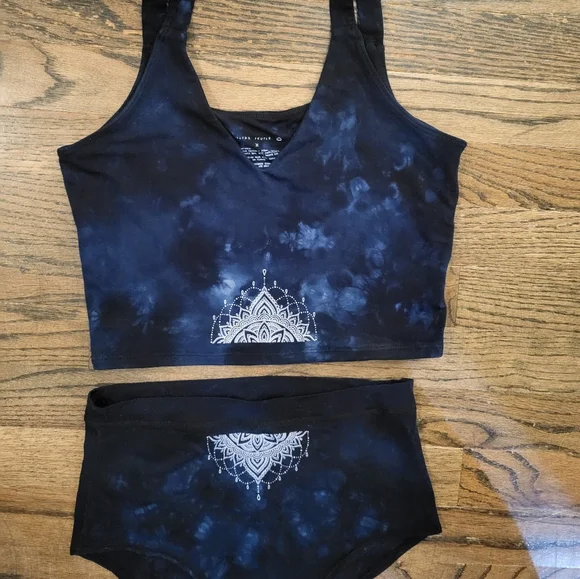 Purusha People Distant Oceans set Bralette + Briefs size Medium blue tie dye - Picture 5 of 7